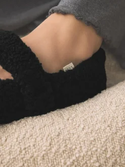 Online Next Black Borg Ballet Slippers