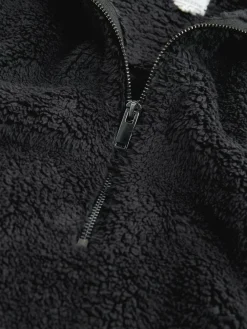 Discount Next Black Borg Half Zip Fleece