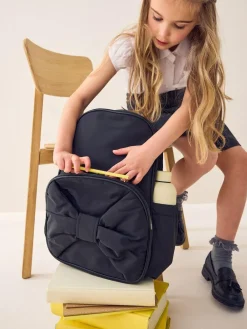 Next Black Bow Backpack^ Bags