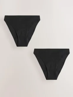 Next Black Brazilian Anti Leak Knickers 2 Pack