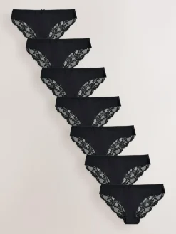 Next Brazilian Lace Back NVPL Knickers 7 Pack^Women Panties|All Lingerie