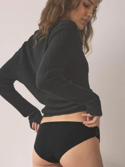 New Next Brazilian Lace Front NVPL Knickers 3 Pack Black