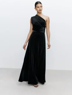Outlet Next Bridesmaid Velvet Multiway Maxi Dress Black