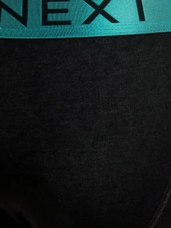 Next Black Bright Colour Shiny Waistbands A-Front Boxers 10 Pack^ Underwear|Underwear