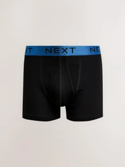 Next Black Bright Colour Shiny Waistbands A-Front Boxers 10 Pack^ Underwear|Underwear