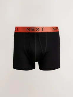 Next Black Bright Colour Shiny Waistbands A-Front Boxers 10 Pack^ Underwear|Underwear