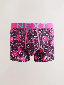 Online Next Black Bright Monster A-Front Boxers