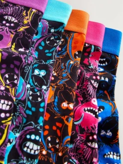 Online Next Black Bright Monster A-Front Boxers