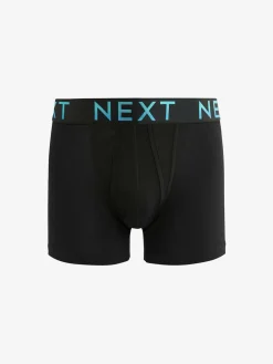 Online Next Black Bright Ombre Text Waistbands A-Front Boxers 10 Pack