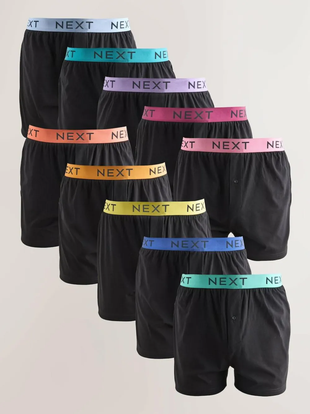 New Next Black Bright Waistband Loose Boxers