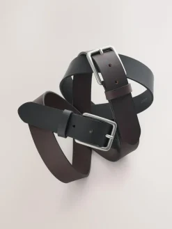 Best Next Black Brown Burnished Leather Belts Set 2 Pack