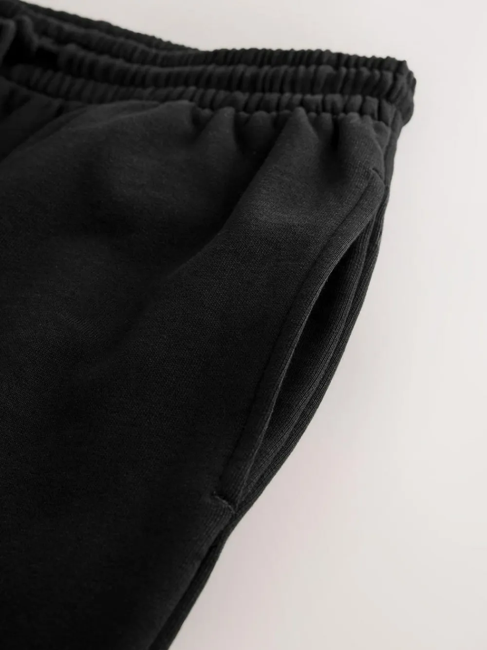 Next Black Brushback Heavyweight Open Joggers^ Loungewear|Nightwear