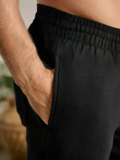 Next Black Brushback Heavyweight Open Joggers^ Loungewear|Nightwear