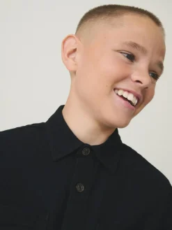 Sale Next Brushed Overshirt (3-16yrs) Black