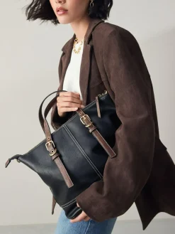 Next Buckle Hand Held Bag Black