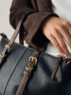 Next Buckle Hand Held Bag Black