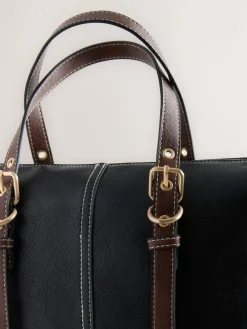 Next Buckle Hand Held Bag Black