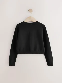 Outlet Next Button Up Cardigan 3yrs-16yrs (3mths-16yrs) Black