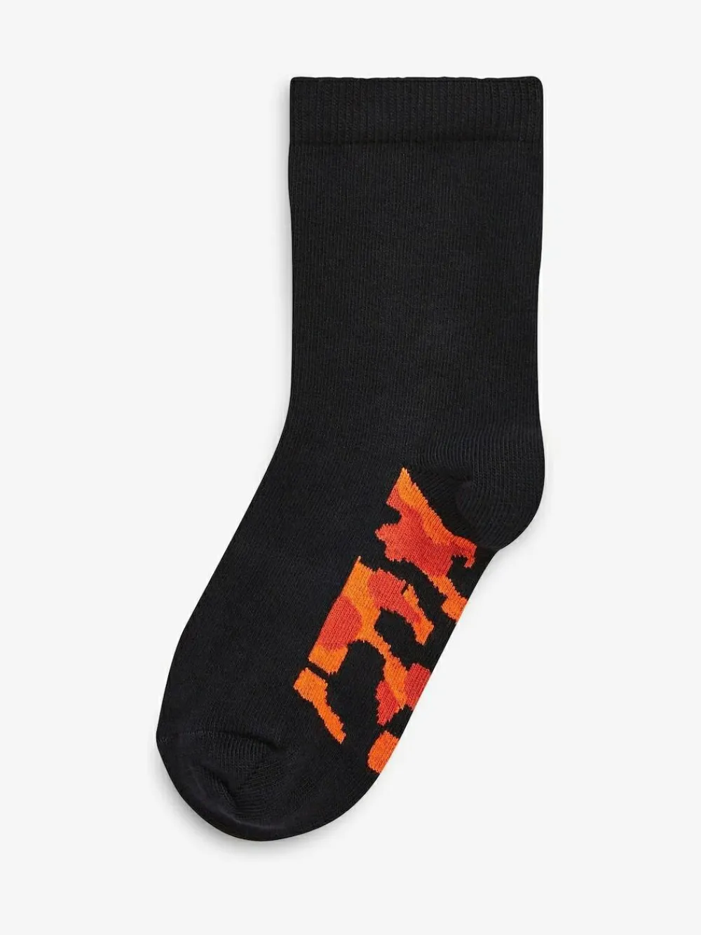Next Black Camouflage Footbed Cotton Rich Socks 7 Pack^BOY Socks