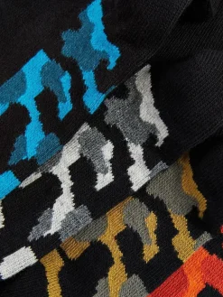 Next Black Camouflage Footbed Cotton Rich Socks 7 Pack^BOY Socks