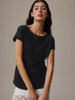 Next Black Cap Sleeve T-Shirt^Women Nightwear