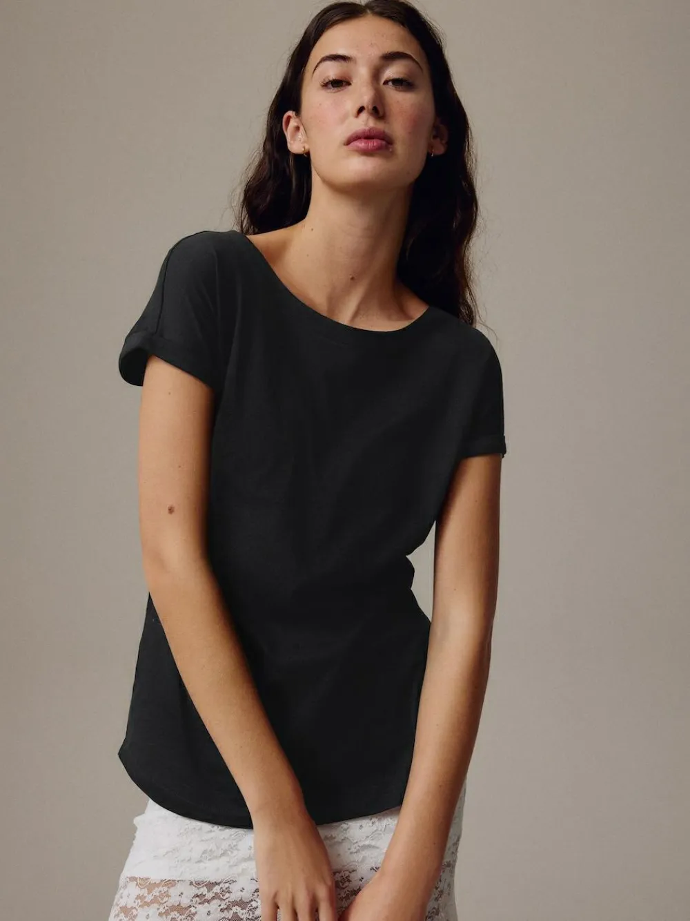 Next Black Cap Sleeve T-Shirt^Women Nightwear