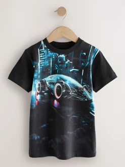 Next Black Car Regular Fit Short Sleeve All-Over Print T-Shirt (3-16yrs)^BOY T-Shirts