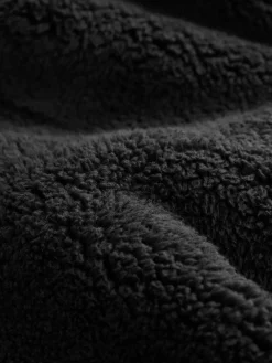 Clearance Next Black Chamonix Pattern Borg Overhead Hoodie