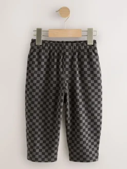 Next Black/ Charcoal Grey 3 Pack Wide Leg Jersey Joggers (3mths-7yrs)^BOY Pants & Leggings|Multipacks