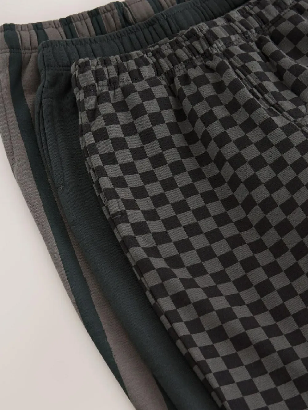 Next Black/ Charcoal Grey 3 Pack Wide Leg Jersey Joggers (3mths-7yrs)^BOY Pants & Leggings|Multipacks