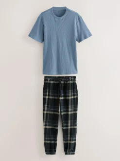 Next Textured Cosy Motionflex Cuffed Pyjamas Set^ Pyjamas