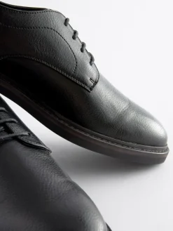 Next Black Chunky Sole Derby Shoes^ Shoes