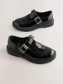 Best Next Black Chunky T-Bar School Shoes