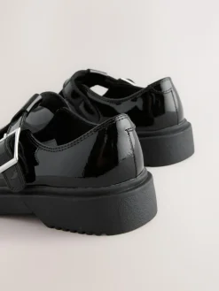 Best Next Black Chunky T-Bar School Shoes