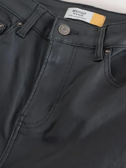 Clearance Next Coated Bootcut Jeans Black