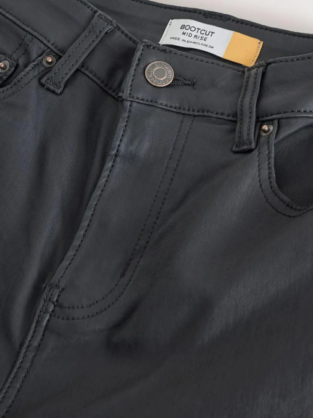 Clearance Next Coated Bootcut Jeans Black