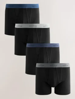 Next Black Comfort Soft 4 pack Signature A-Fronts Boxers^ Underwear|Underwear