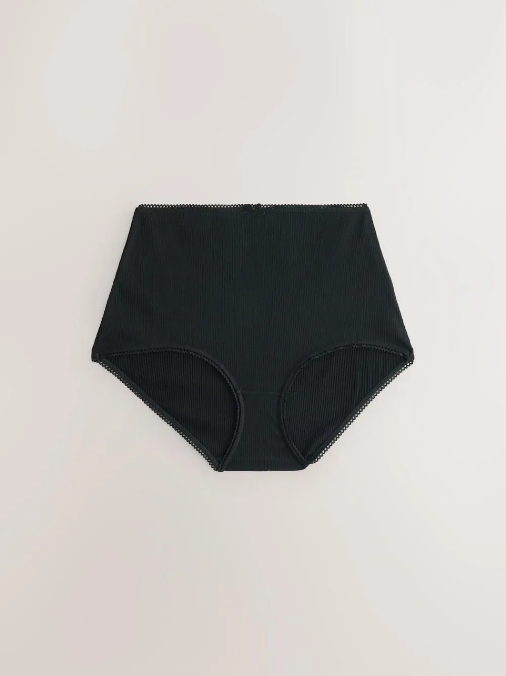 Next Black Cotton Rib Knickers 7 Pack^Women Panties