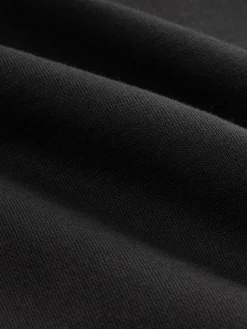 Outlet Next Cotton Rich Jersey Full Zip Funnel Neck Sweatshirt Black