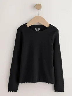 Next Cotton Rich Long Sleeve Rib T-Shirt (3mths-7yrs)^ T-Shirts