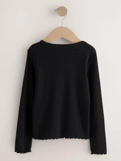 Next Cotton Rich Long Sleeve Rib T-Shirt (3mths-7yrs)^ T-Shirts