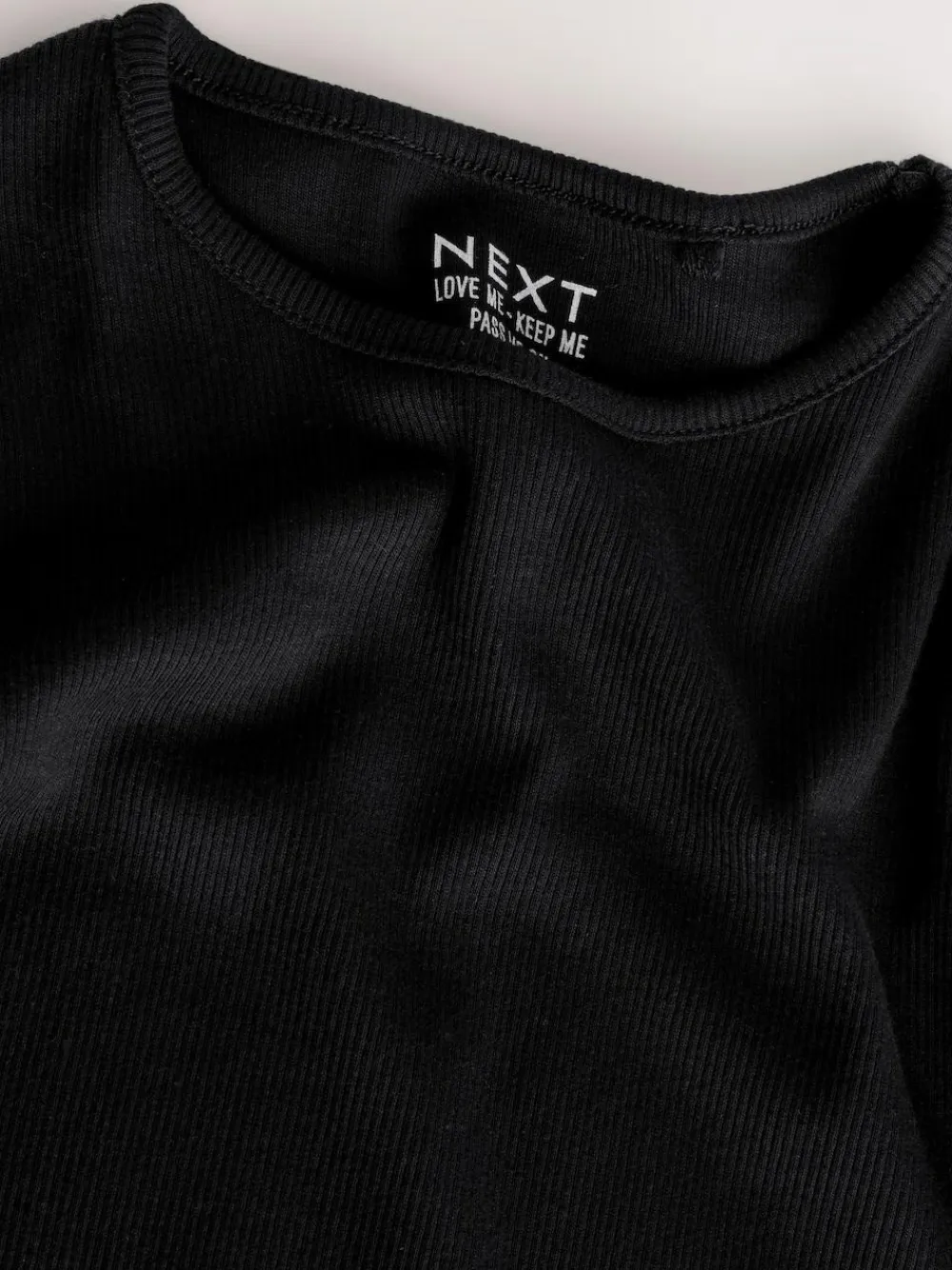 Next Cotton Rich Long Sleeve Rib T-Shirt (3mths-7yrs)^ T-Shirts