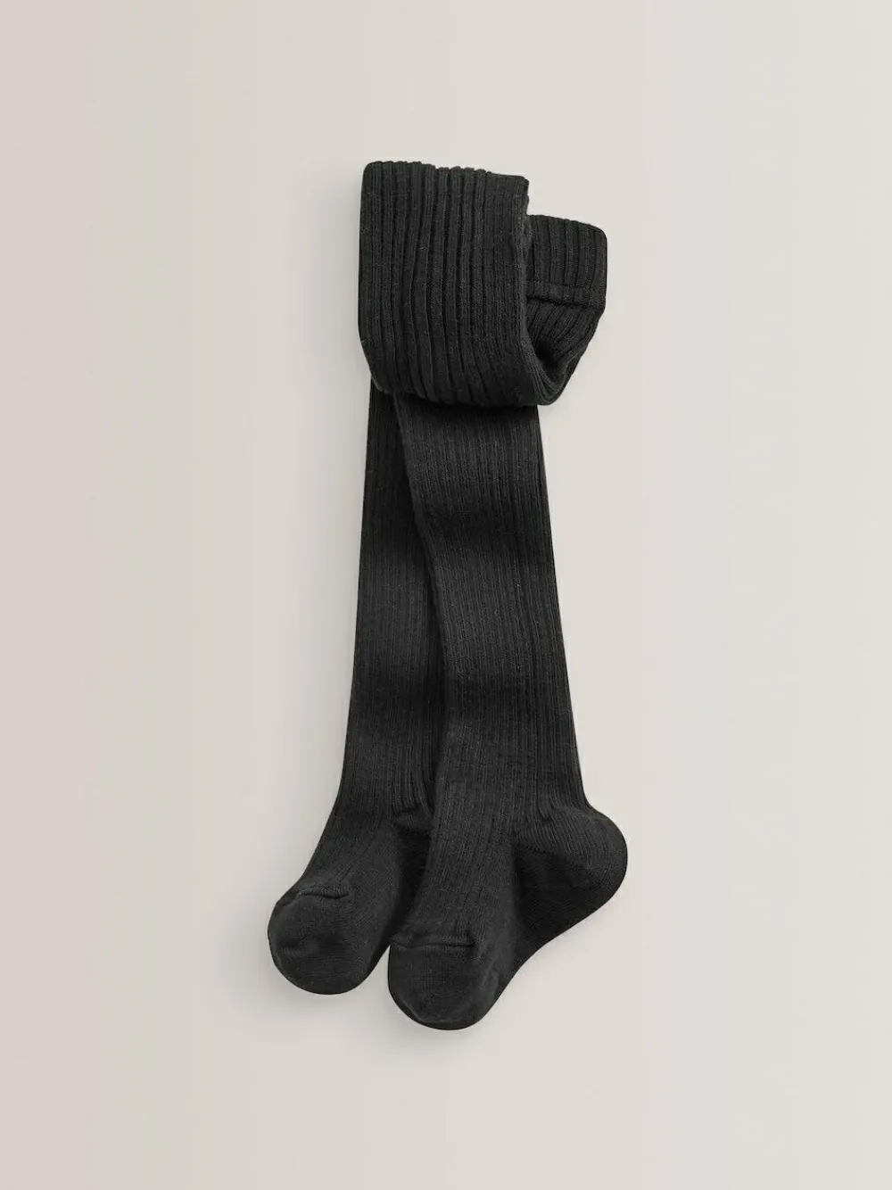 Next Black Cotton Rich Rib Tights^ Socks & Tights|Socks & Tights