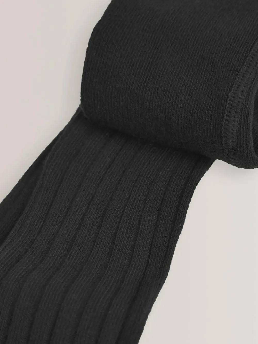 Next Black Cotton Rich Rib Tights^ Socks & Tights|Socks & Tights
