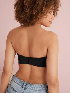 Discount Next DD+ Non Pad Minimise Strapless Bandeau Bra Black