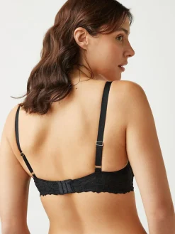 Best Next Black DD+ Non Pad Plunge Lace Ultimate Comfort Bra
