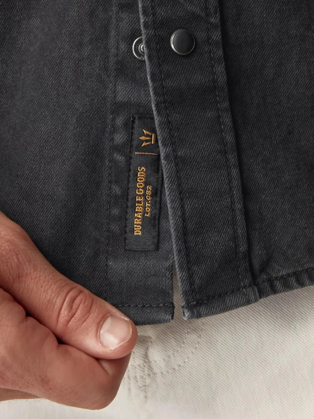 Online Next Denim Western 100% Cotton Long Sleeve Shirt Black