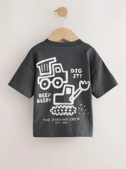 Next Short Sleeve All Over Graphic Print T-Shirts 3 Pack (3mths-7yrs)^BOY Tops|Multipacks