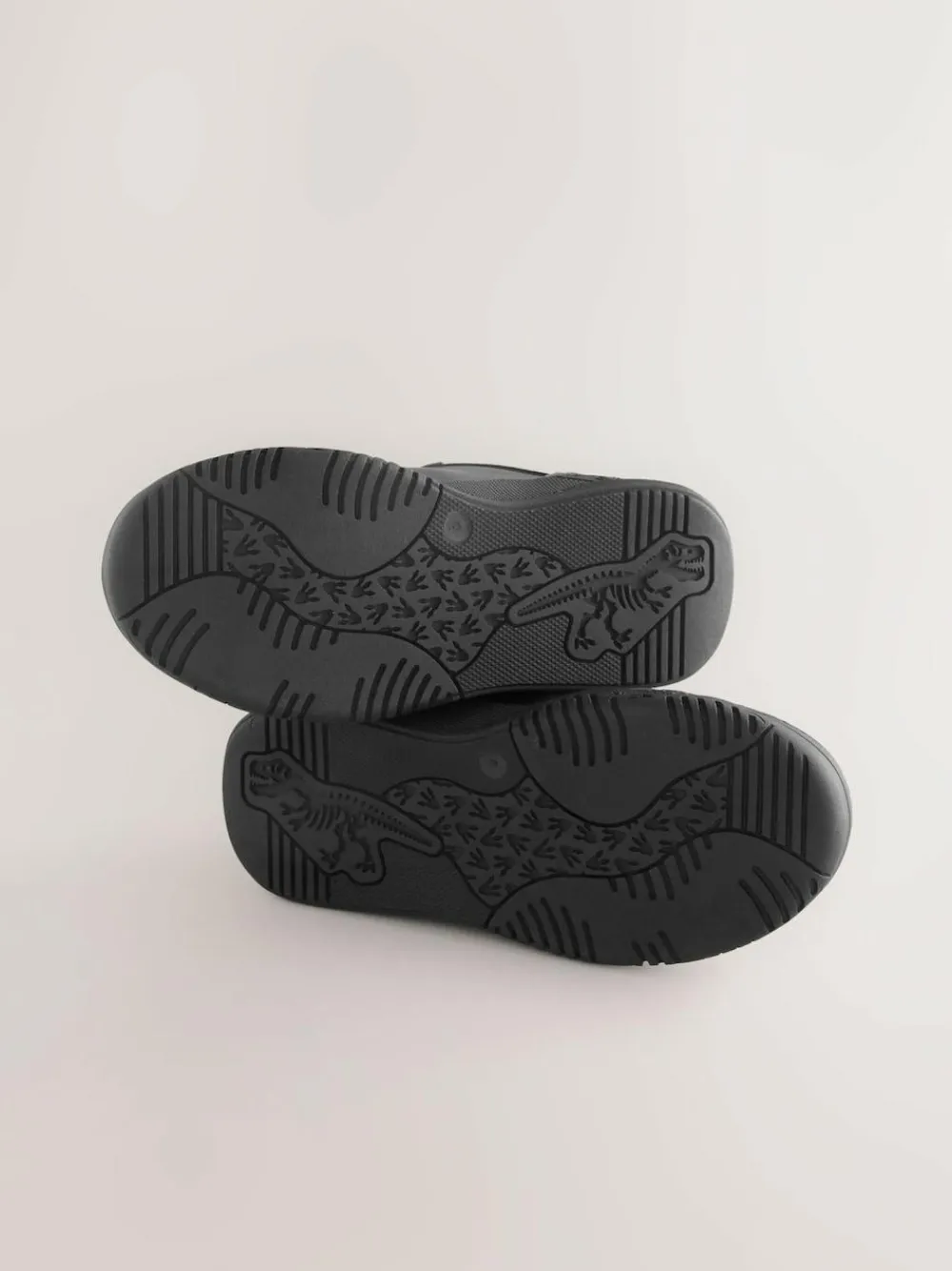 Clearance Next Black Dinosaur Touch Fastening Leather School Shoes