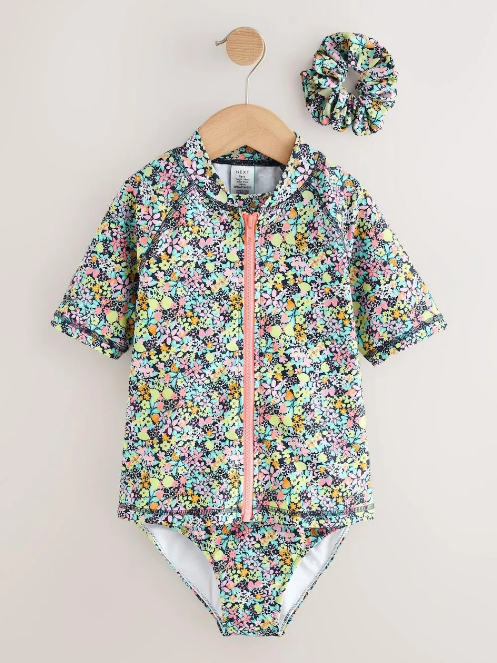 Next Sunsafe Rash Vest Bikini And Scrunchie Swim Set (3-16yrs)^ Swimwear